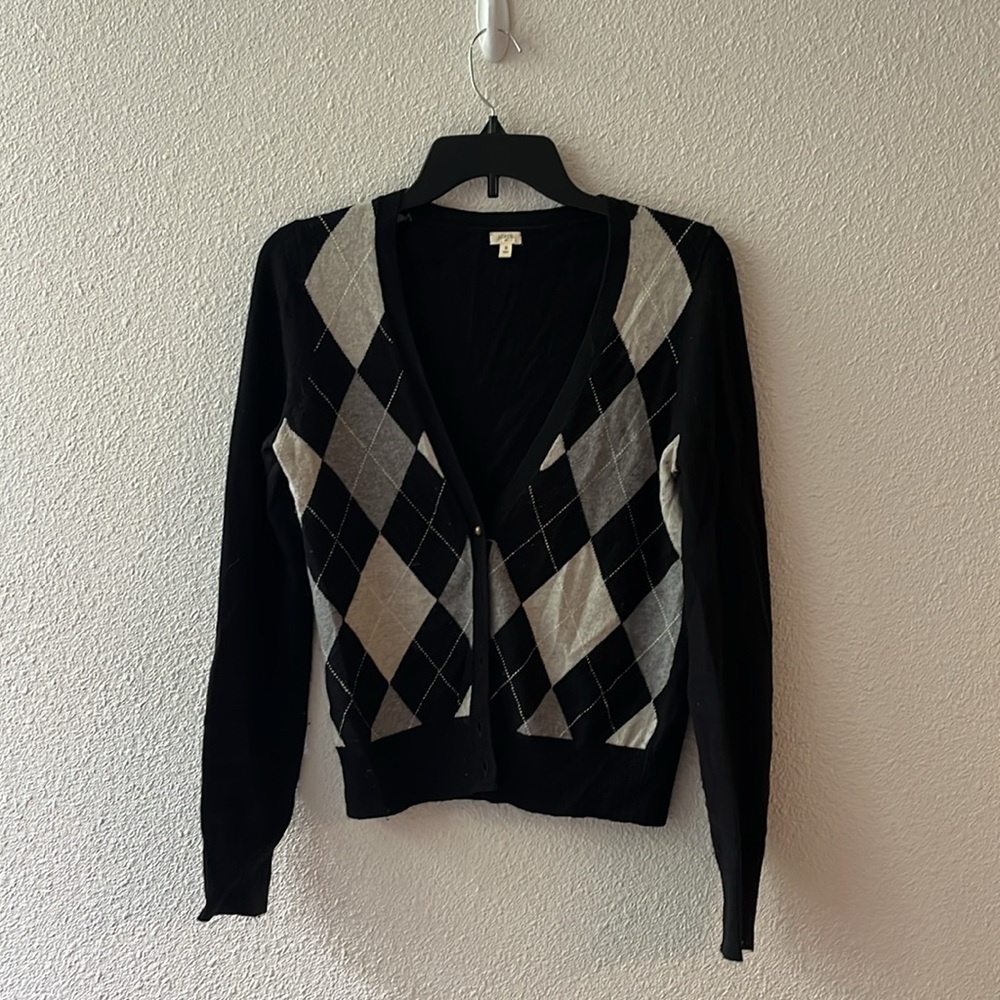 Cashmere blend Argyle Sweater Size Small